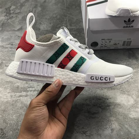 nmd gucci white bee|First Look at Gucci x Adidas Primeknit NMD White Bee.